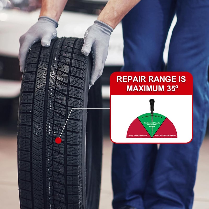 SUN SOUL 24pcs Combination Repair Unit,Tire Repair Patch Plug 0.30” x 2”,Tire Patch Plug Kit,Mushroom Tire Plug Patch for Car Motorcycle Truck Bus - Image 4
